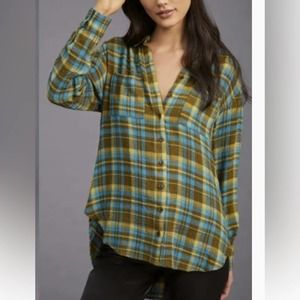 Anthropologie Pilcro Long Sleeve Plaid Shirt